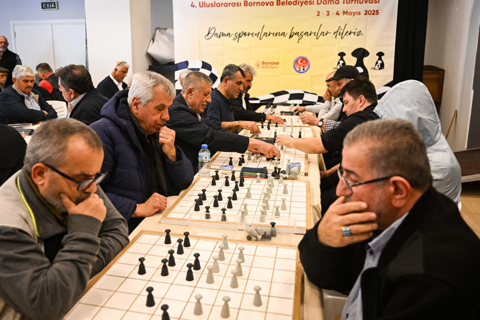 Bornova'da damada uluslararası buluşma