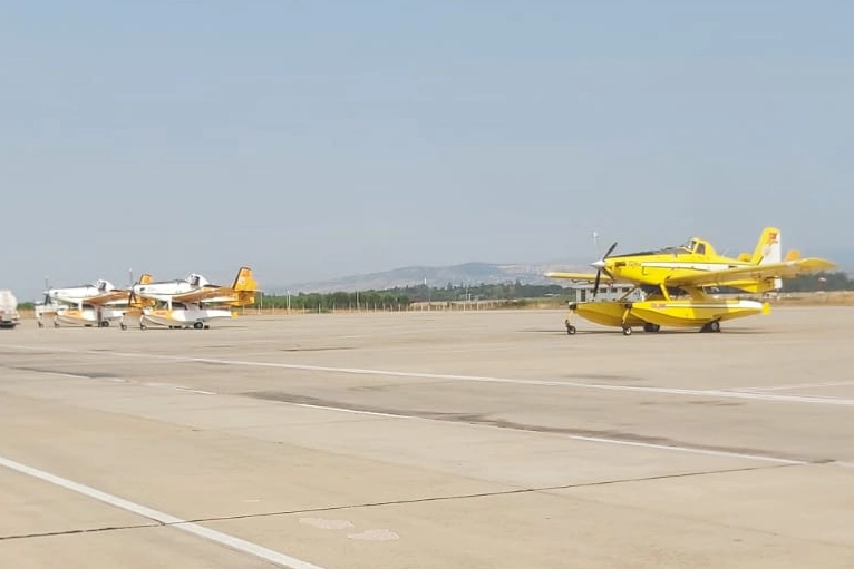 Bursa Yenişehir Havalimanı’nda yangın seferberliği