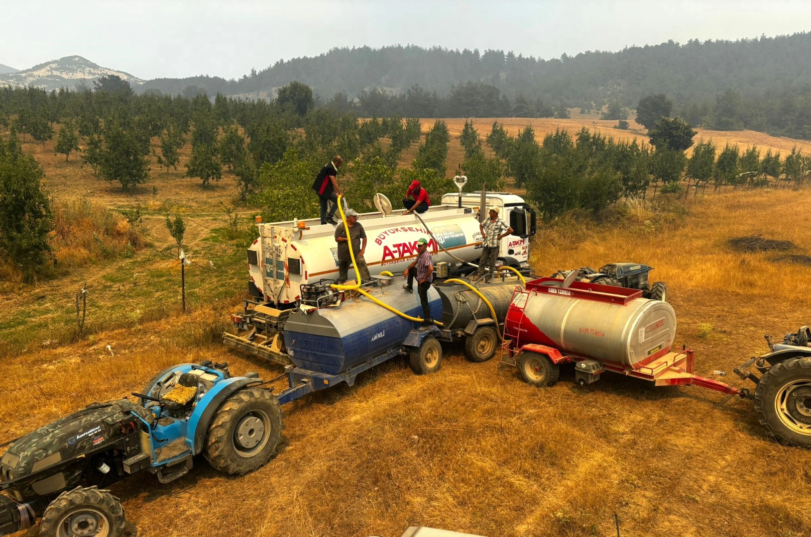 Bursa'daki yangına Kocaeli'den tam destek